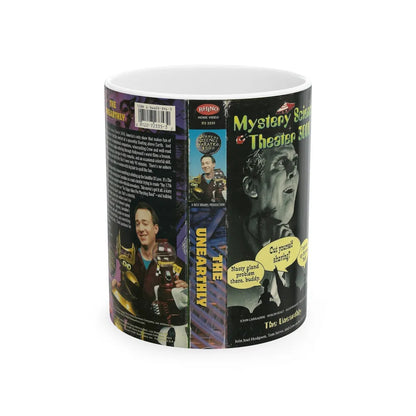 MST3K THE UNEARTHLY (VHS COVER) - White Coffee Mug-11oz-Go Mug Yourself