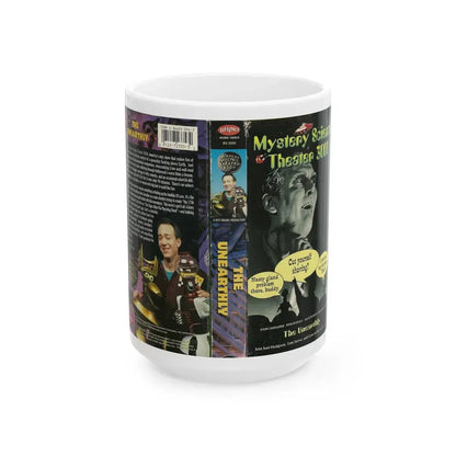 MST3K THE UNEARTHLY (VHS COVER) - White Coffee Mug 15oz - Go Mug Yourself