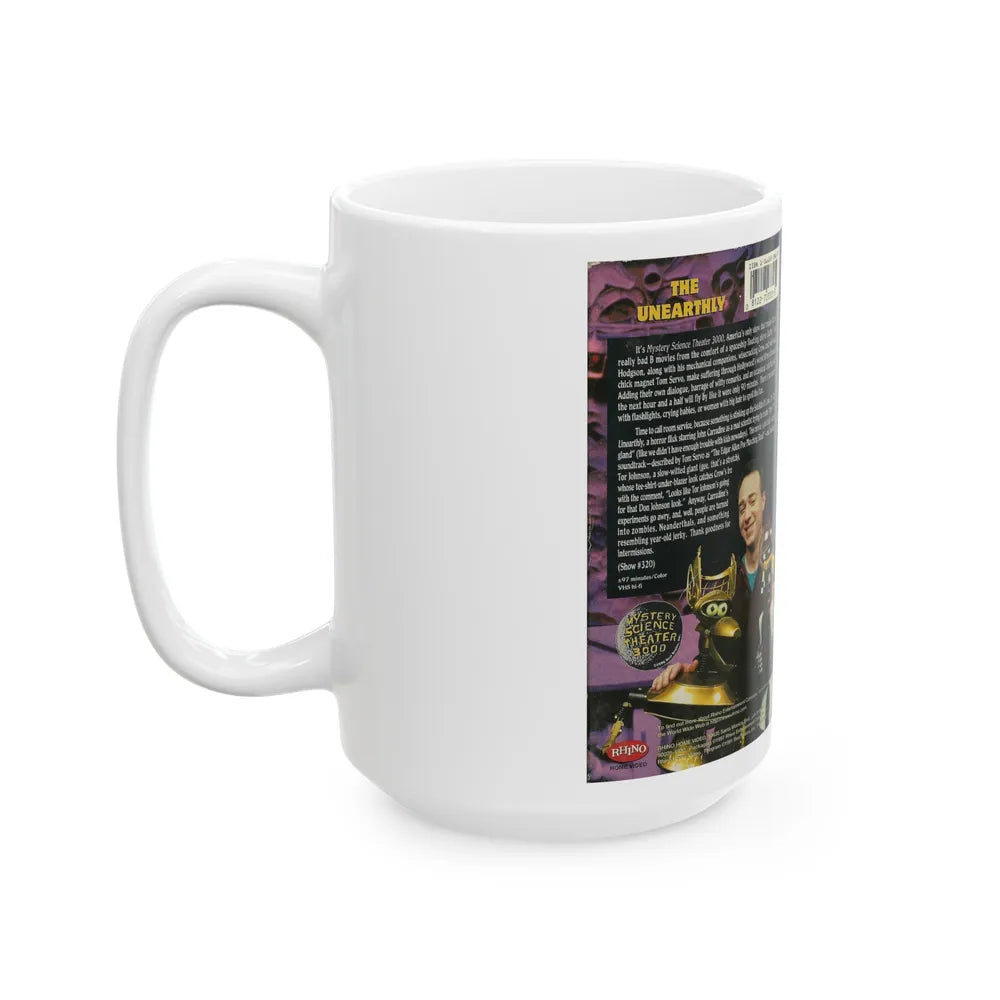 MST3K THE UNEARTHLY (VHS COVER) - White Coffee Mug-Go Mug Yourself