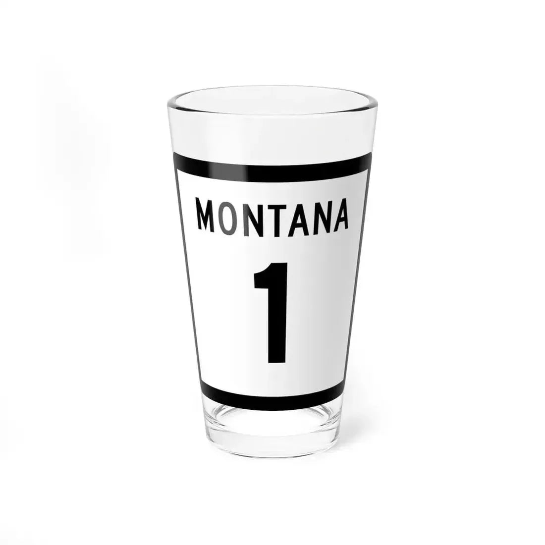 MT-1 (Montana) (Road Sign) Pint Glass 16oz 16oz - Go Mug Yourself