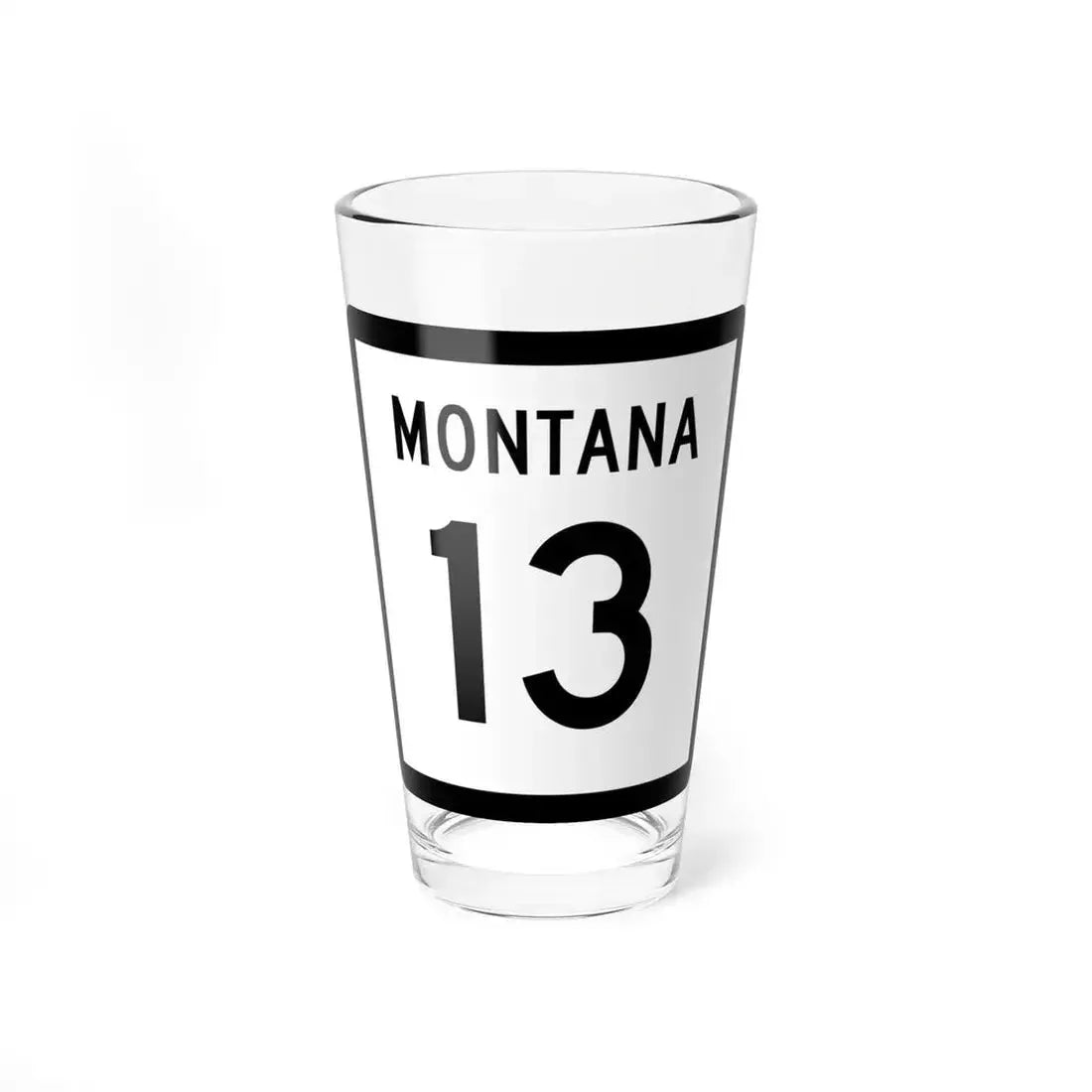 MT-13 (Montana) (Road Sign) Pint Glass 16oz 16oz - Go Mug Yourself