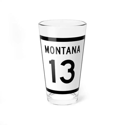 MT-13 (Montana) (Road Sign) Pint Glass 16oz 16oz - Go Mug Yourself