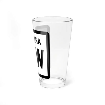 MT-13W (Montana) (Road Sign) Pint Glss 16oz - Go Mug Yourself