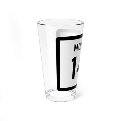 MT-141 (Montana) (Road Sign) Pint Glss 16oz - Go Mug Yourself