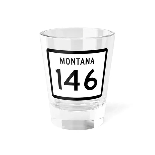 MT-146 (Montana) (Road Sign) Shot Glass 1.5oz 1.5oz - Go Mug Yourself