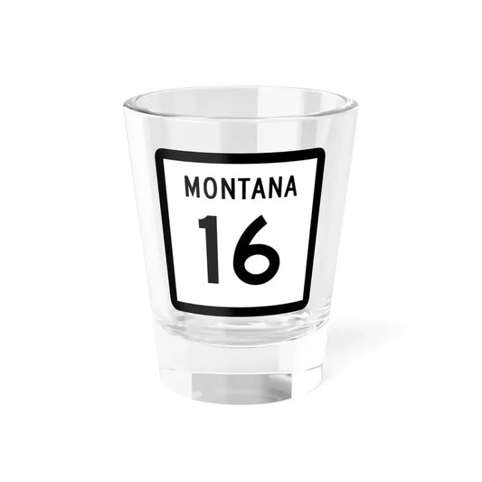 MT-16 (Montana) (Road Sign) Shot Glass 1.5oz 1.5oz - Go Mug Yourself