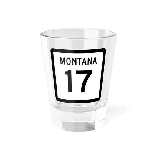 MT-17 (Montana) (Road Sign) Shot Glass 1.5oz 1.5oz - Go Mug Yourself