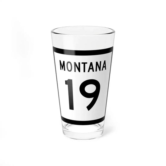 MT-19 (Montana) (Road Sign) Pint Glss 16oz 16oz - Go Mug Yourself