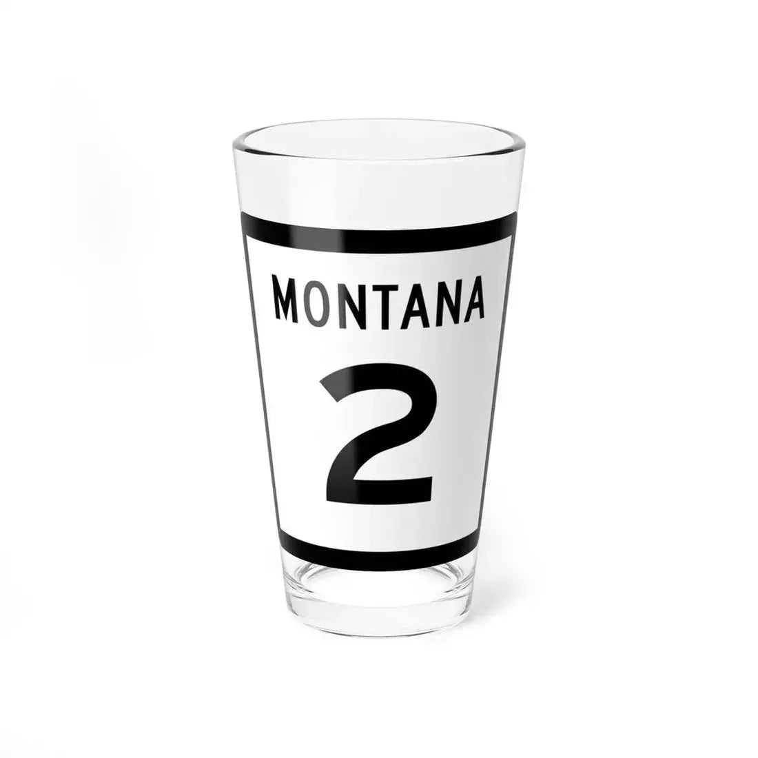 MT-2 (Montana) (Road Sign) Pint Glass 16oz 16oz - Go Mug Yourself