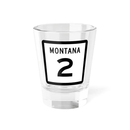MT-2 (Montana) (Road Sign) Shot Glass 1.5oz 1.5oz - Go Mug Yourself