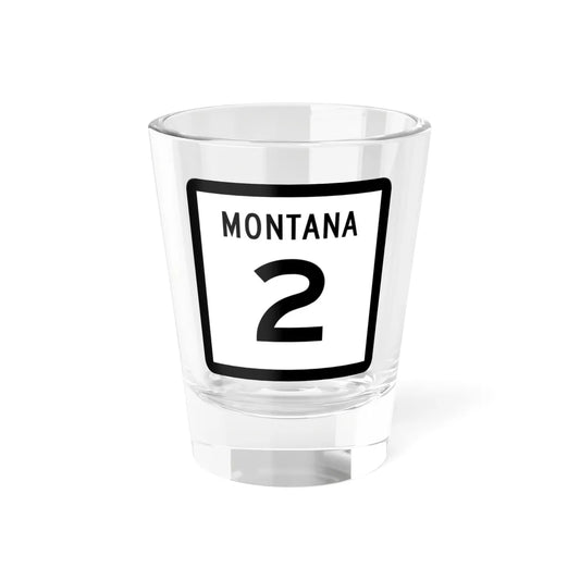 MT-2 (Montana) (Road Sign) Shot Glass 1.5oz 1.5oz - Go Mug Yourself