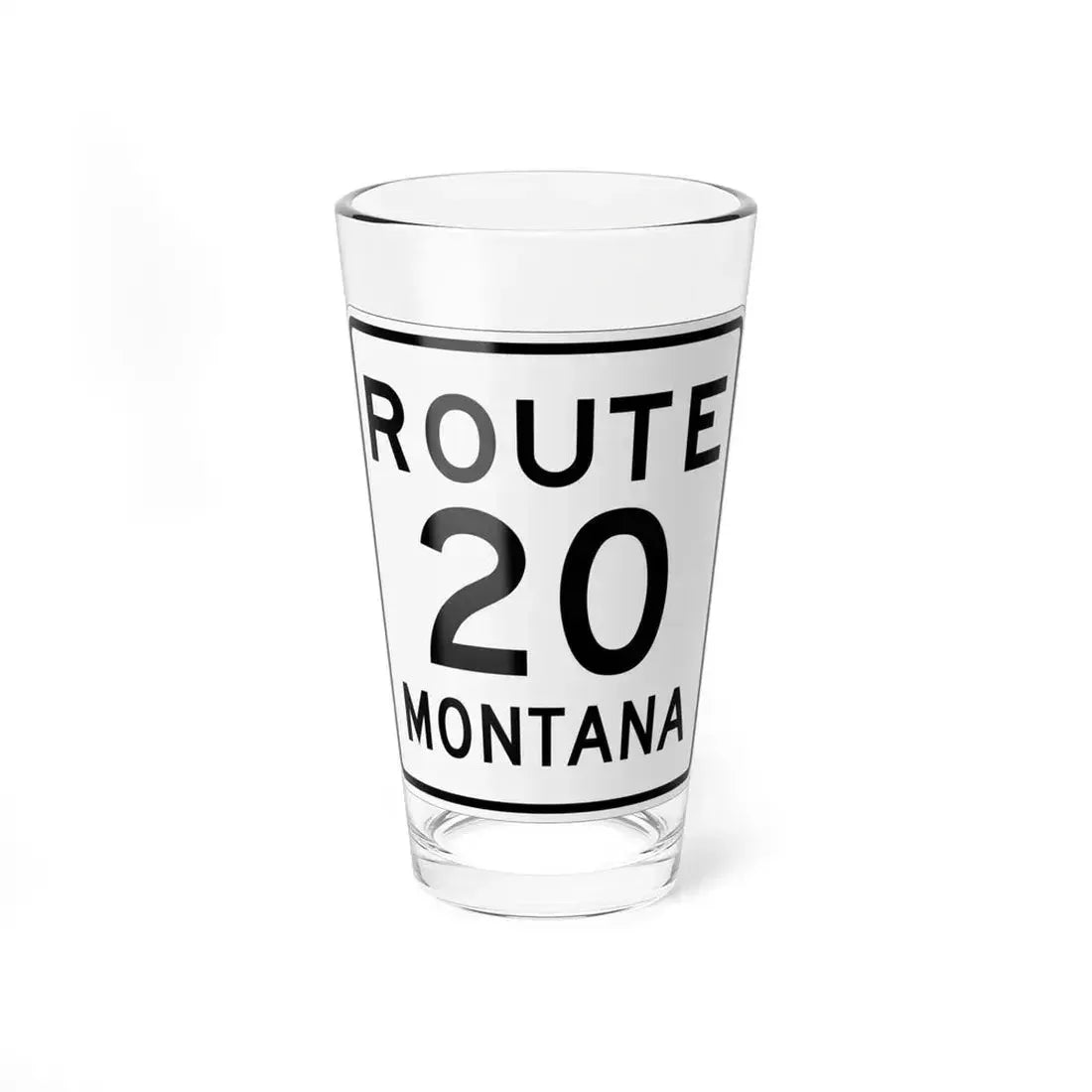 MT-20 1948 (Montana) (Road Sign) Pint Glass 16oz 16oz - Go Mug Yourself