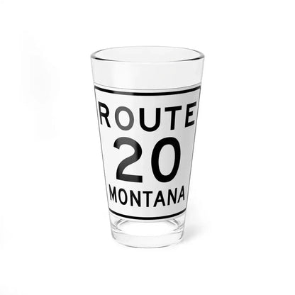 MT-20 1948 (Montana) (Road Sign) Pint Glass 16oz 16oz - Go Mug Yourself