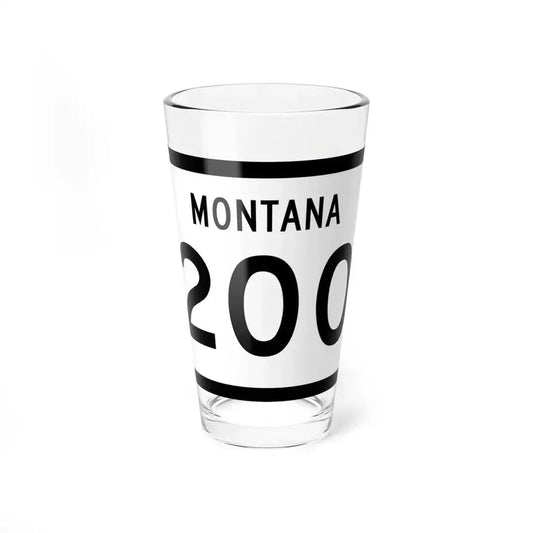 MT-200 (Montana) (Road Sign) Pint Glass 16oz 16oz - Go Mug Yourself