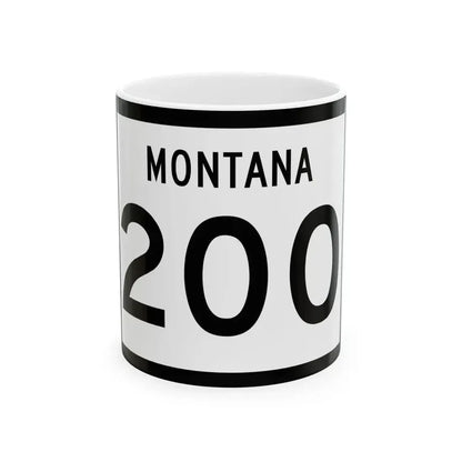 MT-200 (Montana) (Road Sign) White Coffee Mug 11oz - Go Mug Yourself