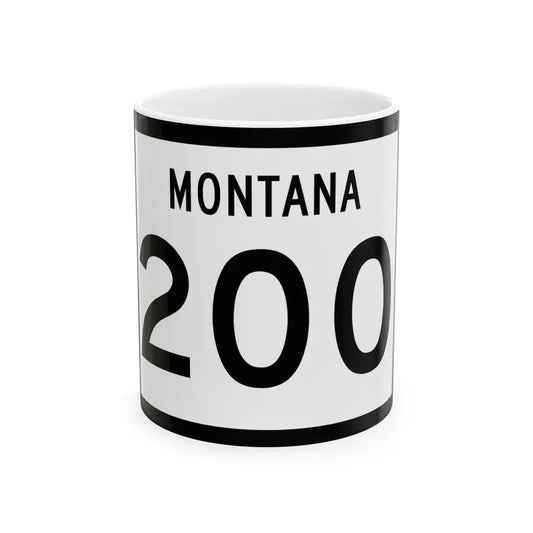 MT-200 (Montana) (Road Sign) White Coffee Mug 11oz - Go Mug Yourself
