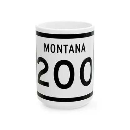 MT-200 (Montana) (Road Sign) White Coffee Mug 15oz - Go Mug Yourself