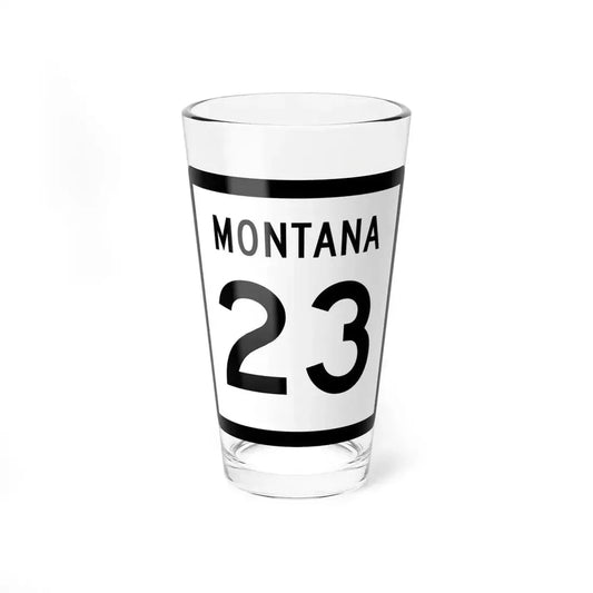 MT-23 (Montana) (Road Sign) Pint Glass 16oz 16oz - Go Mug Yourself