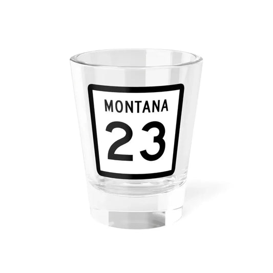 MT-23 (Montana) (Road Sign) Shot Glass 1.5oz 1.5oz - Go Mug Yourself