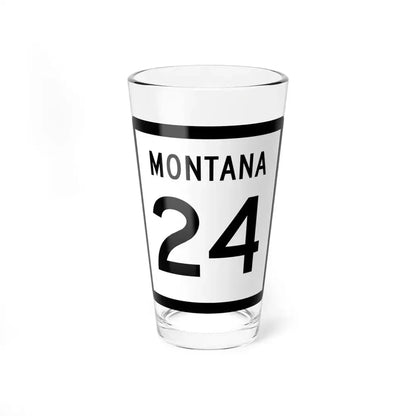 MT-24 (Montana) (Road Sign) Pint Glass 16oz 16oz - Go Mug Yourself