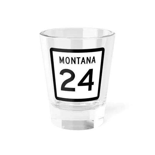 MT-24 (Montana) (Road Sign) Shot Glass 1.5oz 1.5oz - Go Mug Yourself