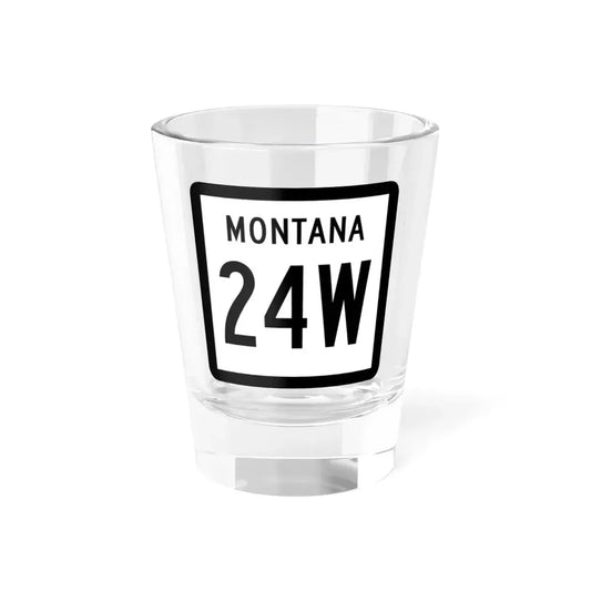 MT-24W (Montana) (Road Sign) Shot Glass 1.5oz 1.5oz - Go Mug Yourself