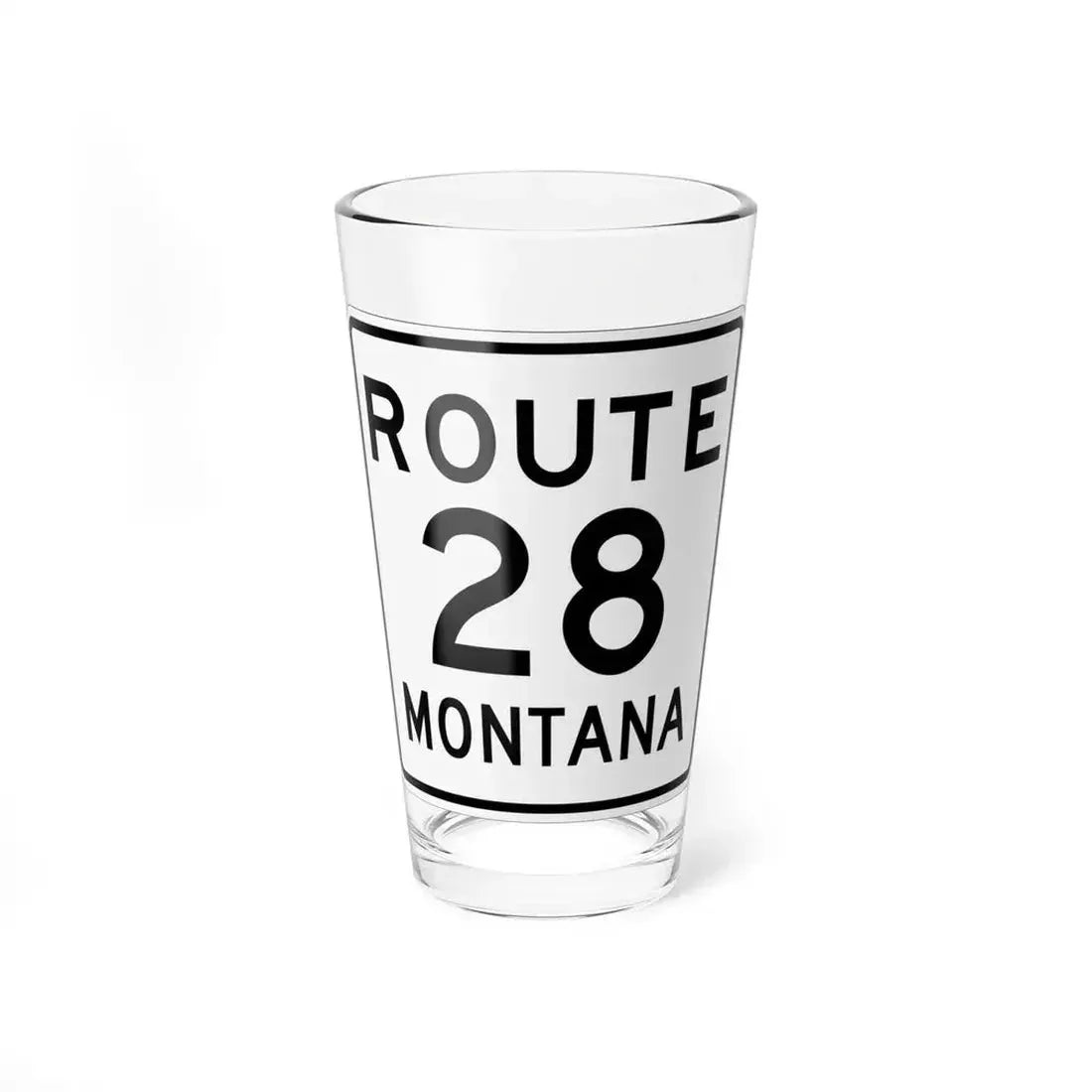 MT-28 1948 (Montana) (Road Sign) Pint Glass 16oz 16oz - Go Mug Yourself