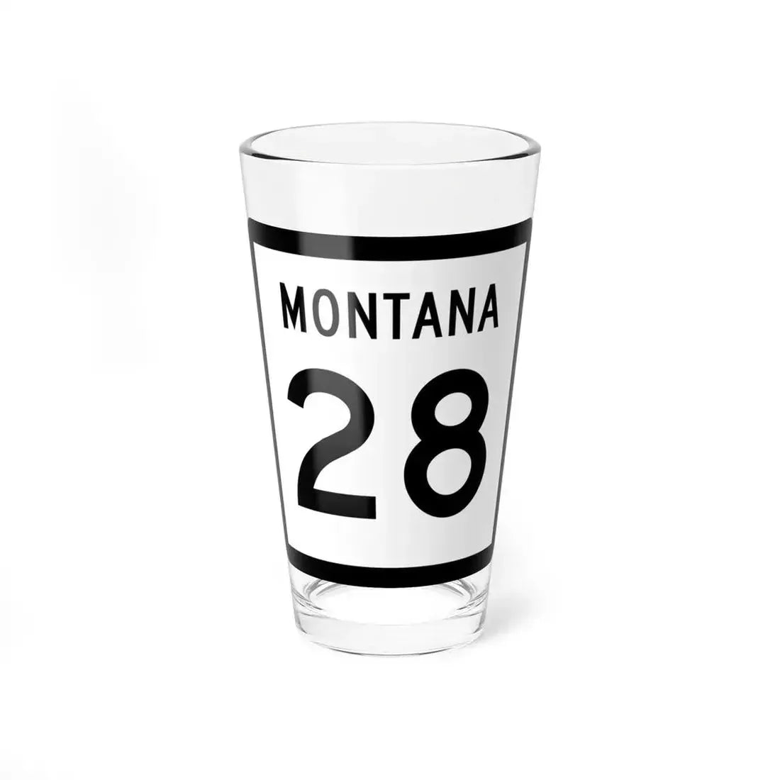 MT-28 (Montana) (Road Sign) Pint Glass 16oz 16oz - Go Mug Yourself