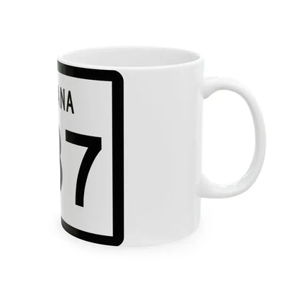 MT-287 (Montana) (Road Sign) White Coffee Mug - Go Mug Yourself