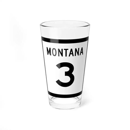 MT-3 (Montana) (Road Sign) Pint Glass 16oz 16oz - Go Mug Yourself