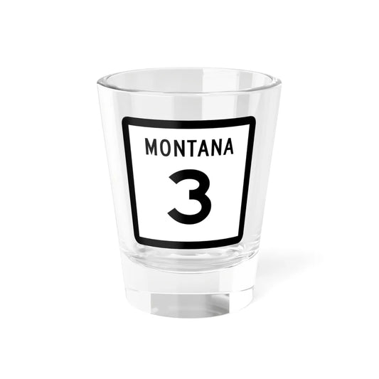 MT-3 (Montana) (Road Sign) Shot Glass 1.5oz 1.5oz - Go Mug Yourself
