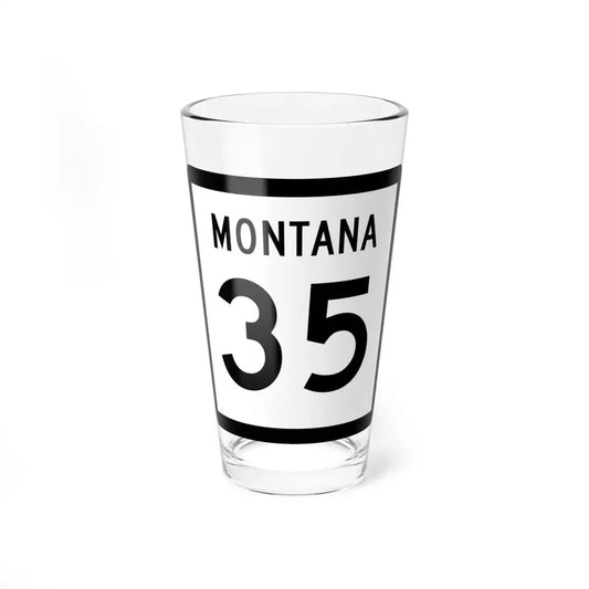 MT-35 (Montana) (Road Sign) Pint Glss 16oz 16oz - Go Mug Yourself