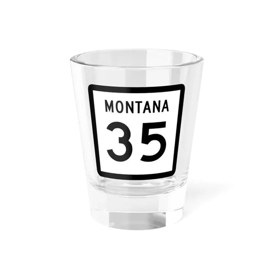 MT-35 (Montana) (Road Sign) Shot Glass 1.5oz 1.5oz - Go Mug Yourself