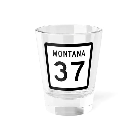 MT-37 (Montana) (Road Sign) Shot Glass 1.5oz 1.5oz - Go Mug Yourself