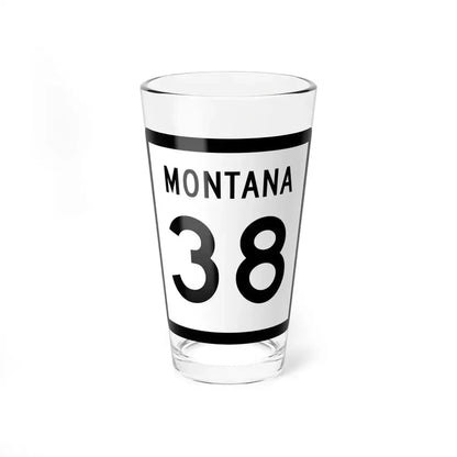 MT-38 (Montana) (Road Sign) Pint Glass 16oz 16oz - Go Mug Yourself