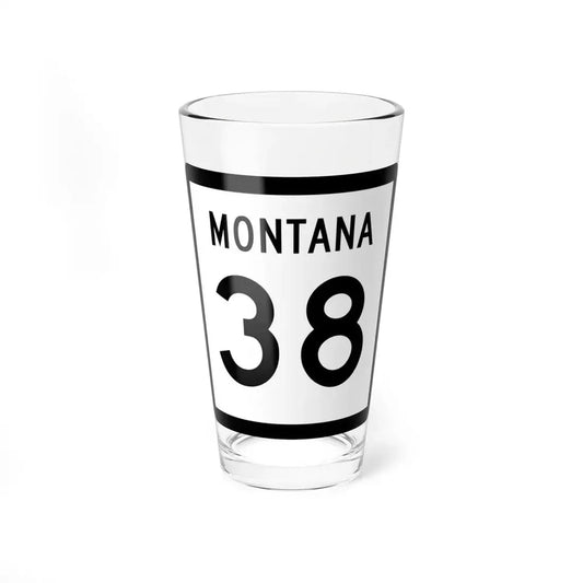 MT-38 (Montana) (Road Sign) Pint Glss 16oz 16oz - Go Mug Yourself