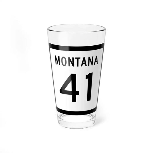 MT-41 (Montana) (Road Sign) Pint Glss 16oz 16oz - Go Mug Yourself
