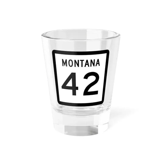 MT-42 (Montana) (Road Sign) Shot Glass 1.5oz 1.5oz - Go Mug Yourself