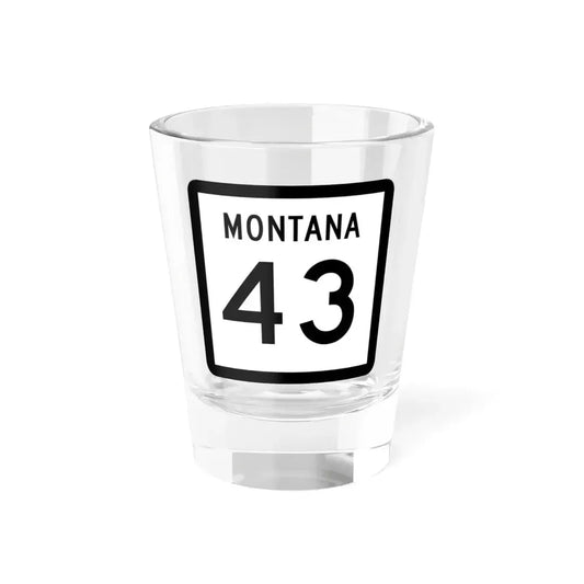 MT-43 (Montana) (Road Sign) Shot Glass 1.5oz 1.5oz - Go Mug Yourself