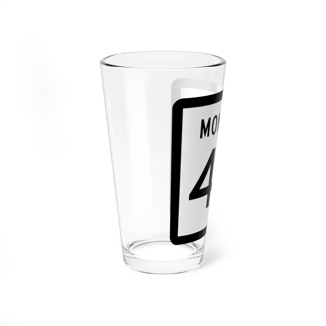 MT-44 (Montana) (Road Sign) Pint Glass 16oz - Go Mug Yourself