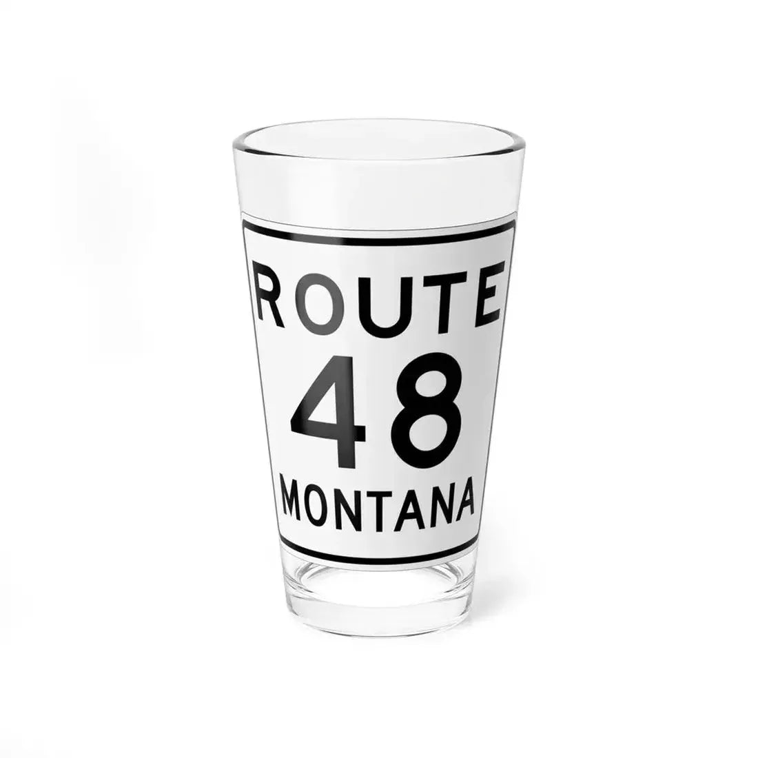 MT-48 1948 (Montana) (Road Sign) Pint Glass 16oz 16oz - Go Mug Yourself