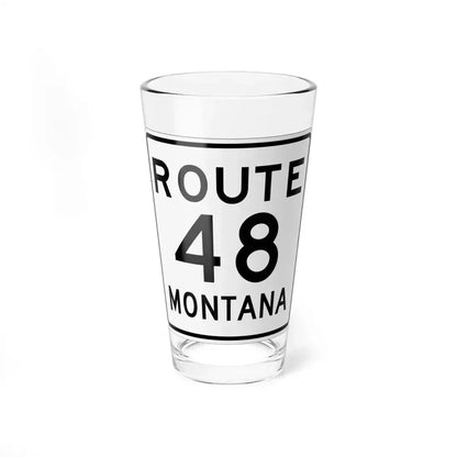 MT-48 1948 (Montana) (Road Sign) Pint Glass 16oz 16oz - Go Mug Yourself