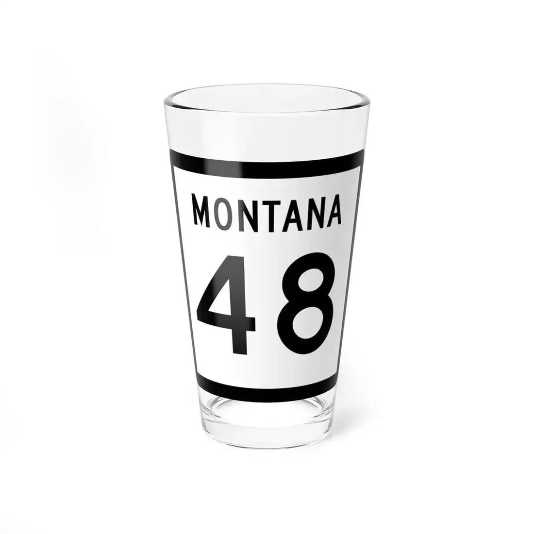 MT-48 (Montana) (Road Sign) Pint Glass 16oz 16oz - Go Mug Yourself