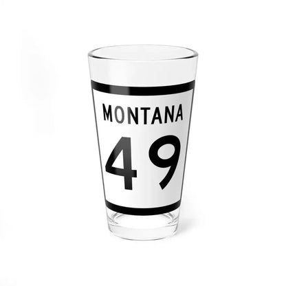 MT-49 (Montana) (Road Sign) Pint Glass 16oz 16oz - Go Mug Yourself