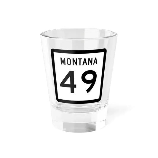 MT-49 (Montana) (Road Sign) Shot Glass 1.5oz 1.5oz - Go Mug Yourself