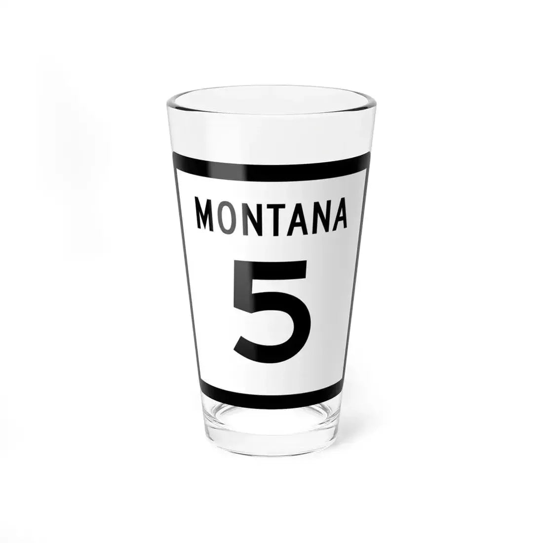 MT-5 (Montana) (Road Sign) Pint Glass 16oz 16oz - Go Mug Yourself