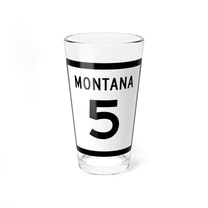 MT-5 (Montana) (Road Sign) Pint Glass 16oz 16oz - Go Mug Yourself