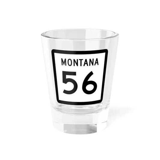 MT-56 (Montana) (Road Sign) Shot Glass 1.5oz 1.5oz - Go Mug Yourself