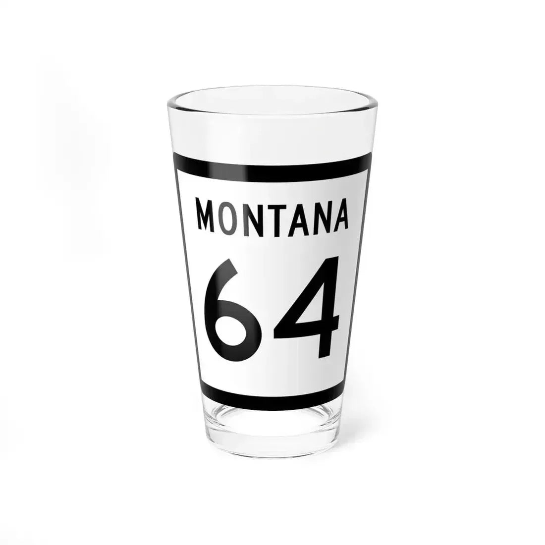 MT-64 (Montana) (Road Sign) Pint Glass 16oz 16oz - Go Mug Yourself