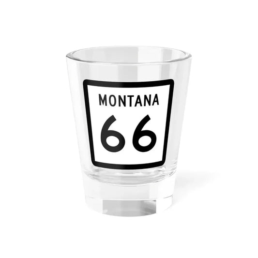 MT-66 (Montana) (Road Sign) Shot Glass 1.5oz 1.5oz - Go Mug Yourself